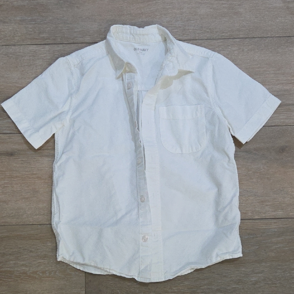 Old Navy Boys  White Shirt 8